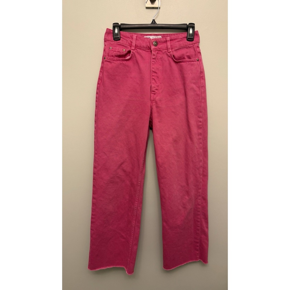 Zara Pink Wide-Leg Jeans